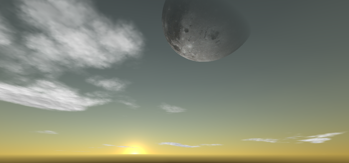 Our shader with clouds
